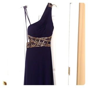 Formal dress - one shoulder - purple